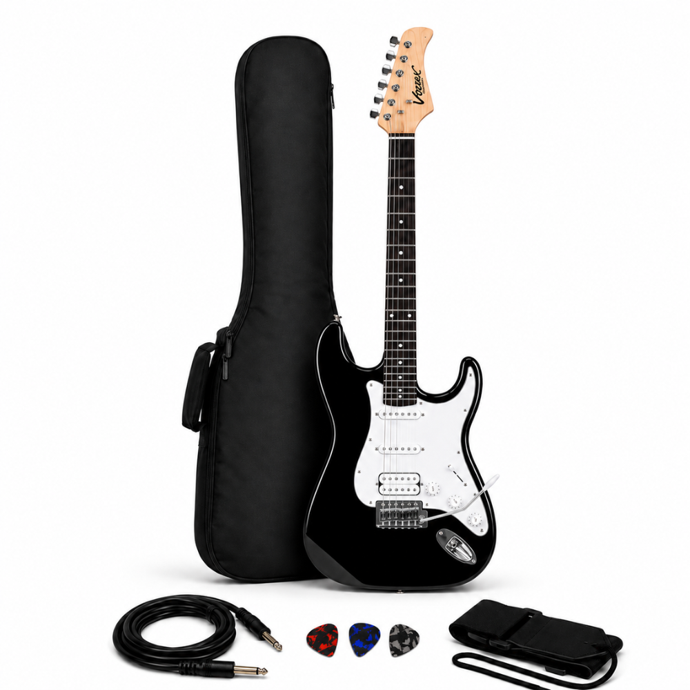 GUITARRA ELÉCTRICA STRATOCASTER TAMAÑO ADULTO BLACK - 1