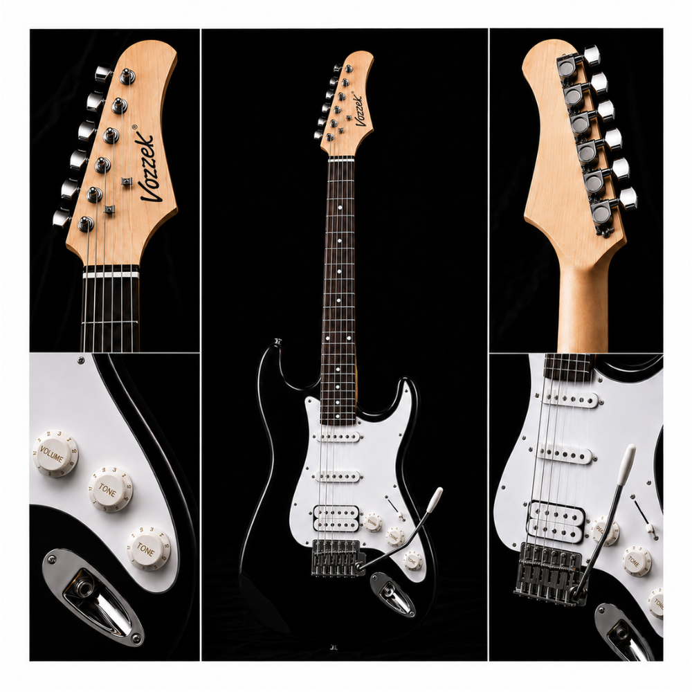GUITARRA ELÉCTRICA STRATOCASTER TAMAÑO ADULTO BLACK - 4