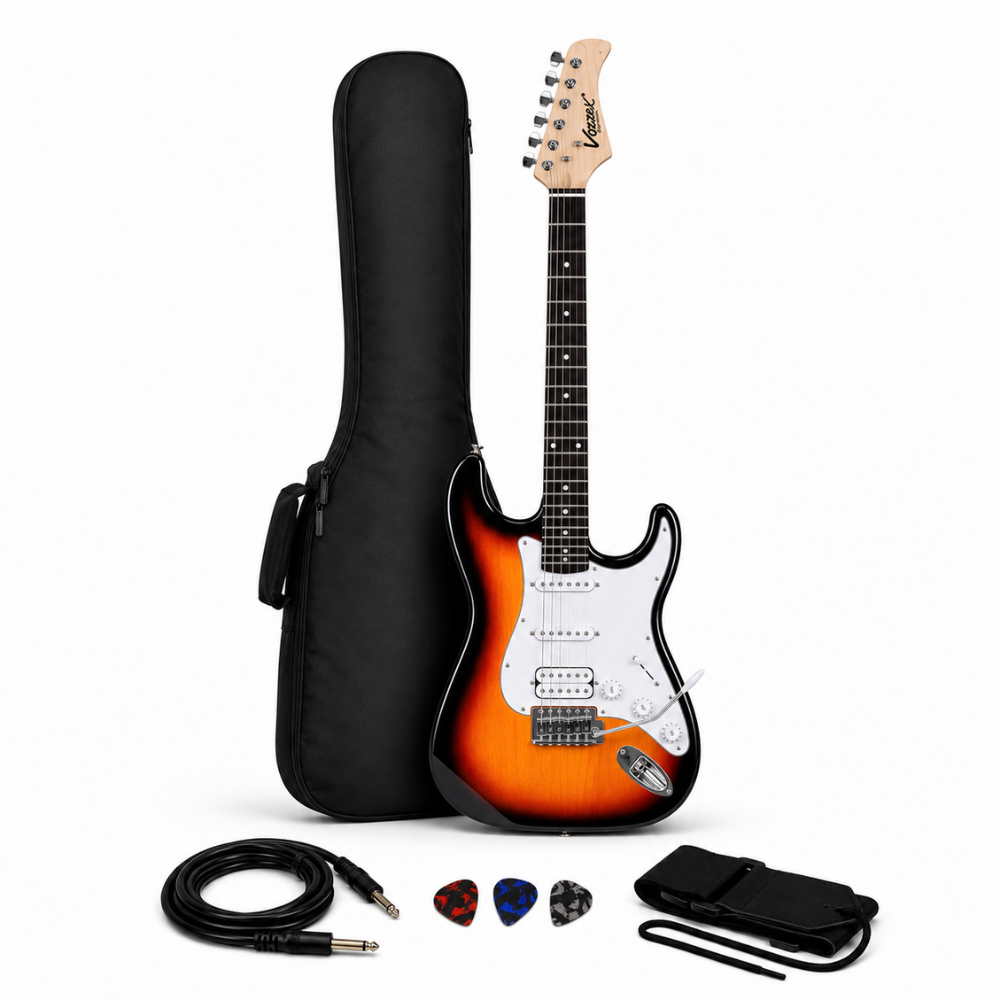 GUITARRA ELÉCTRICA STRATOCASTER TAMAÑO ADULTO SUNBURST - 1