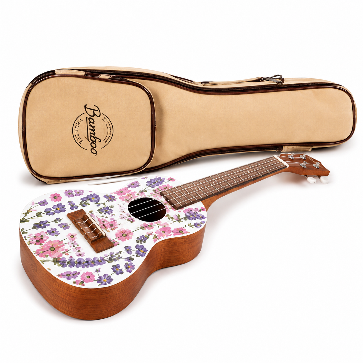 UKELELE CONCIERTO FLOWERS LINE - LAVENDER - 2