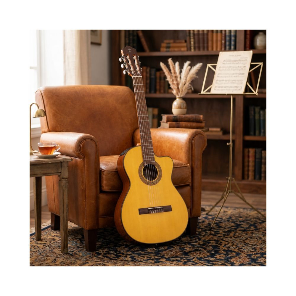 GUITARRA ELECTROACUSTICA GC1CE NATURAL PACK - 6
