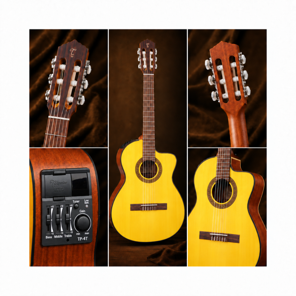GUITARRA ELECTROACUSTICA GC3CE NATURAL TAPA SOLIDA PACK - 5