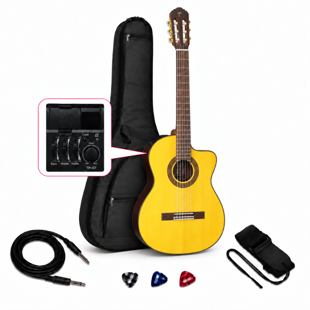 GUITARRA ELECTROACUSTICA GC5CE NATURAL TAPA SOLIDA PACK - 1