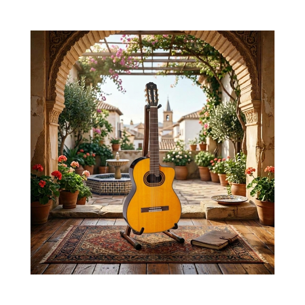 GUITARRA ELECTROACUSTICA GC6CE BLACK TAPA SOLIDA PACK - 6