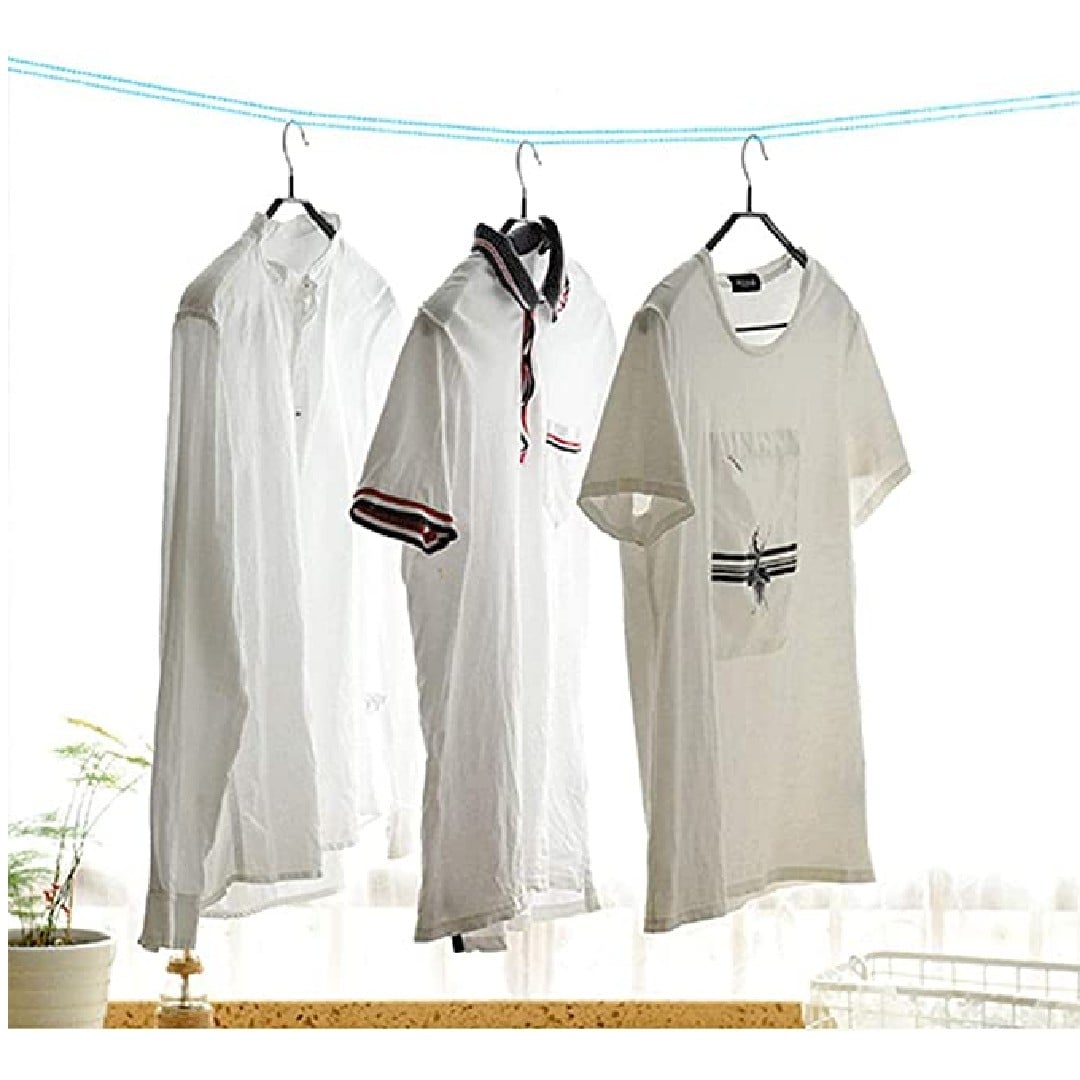 TENDEDERO CORDEL PARA TENDER ROPA AZUL - 5