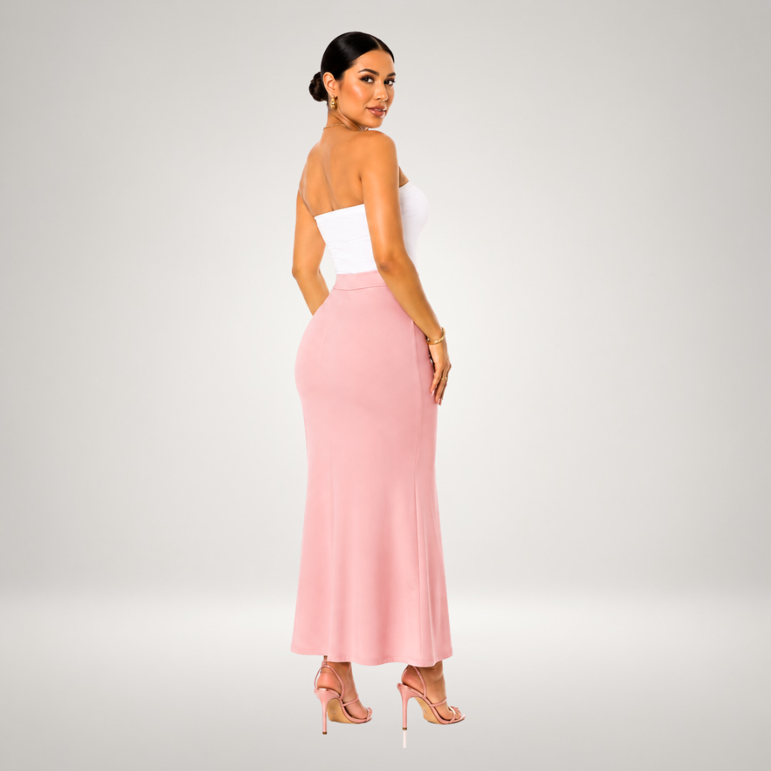 FALDA SIRENA NEGRO ELEGANTE PREMIUM PARA MUJER CON DOBLE FORRO EN SUPLEX - 4