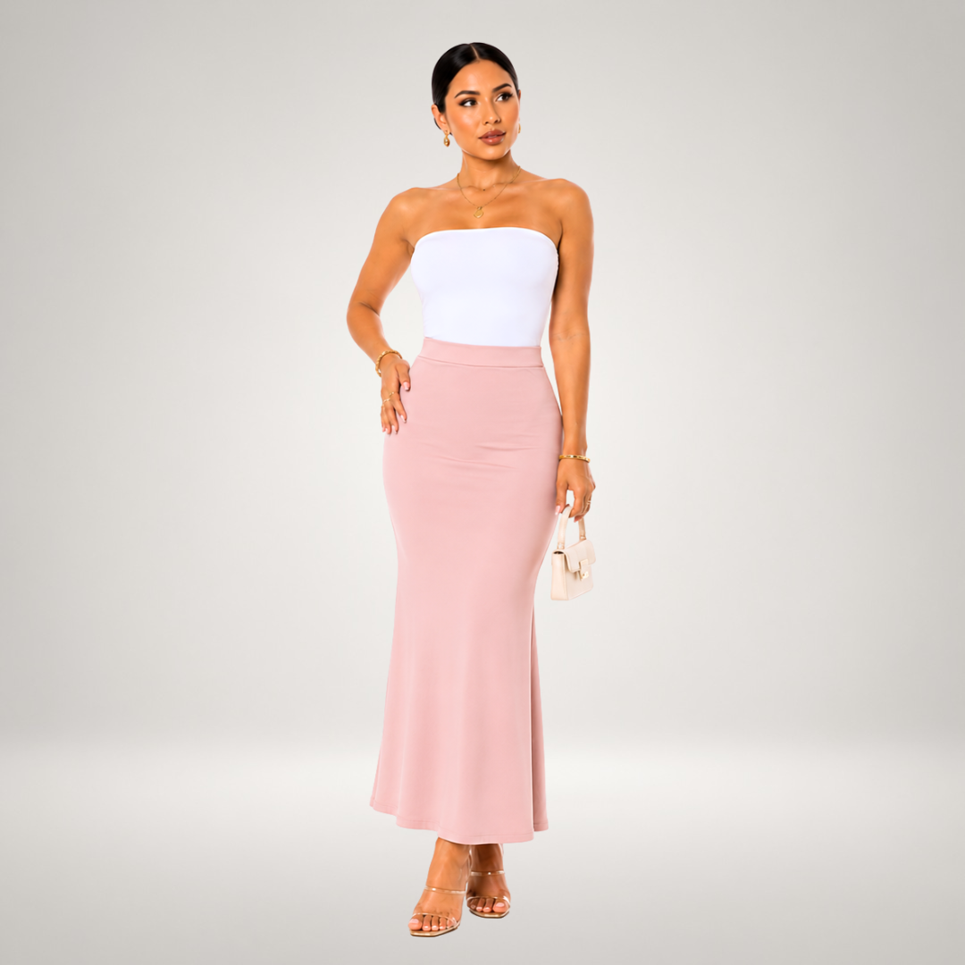 FALDA SIRENA NEGRO ELEGANTE PREMIUM PARA MUJER CON DOBLE FORRO EN SUPLEX - 5