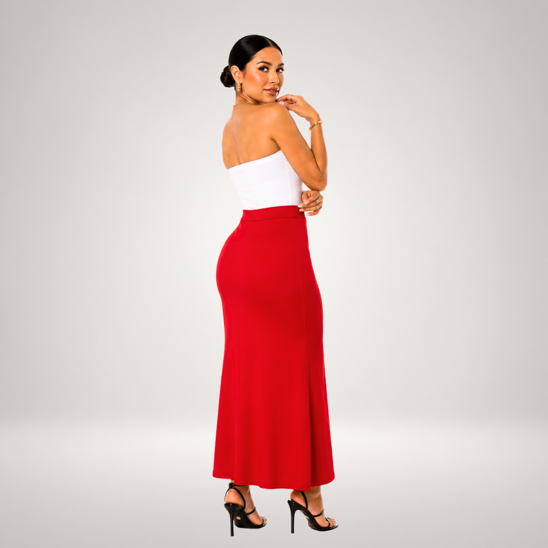 FALDA SIRENA NEGRO ELEGANTE PREMIUM PARA MUJER CON DOBLE FORRO EN SUPLEX - 6