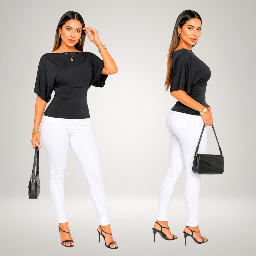 BLUSA CAMILA LOOK SOFISTICADO DOBLE SUPLEX - 2