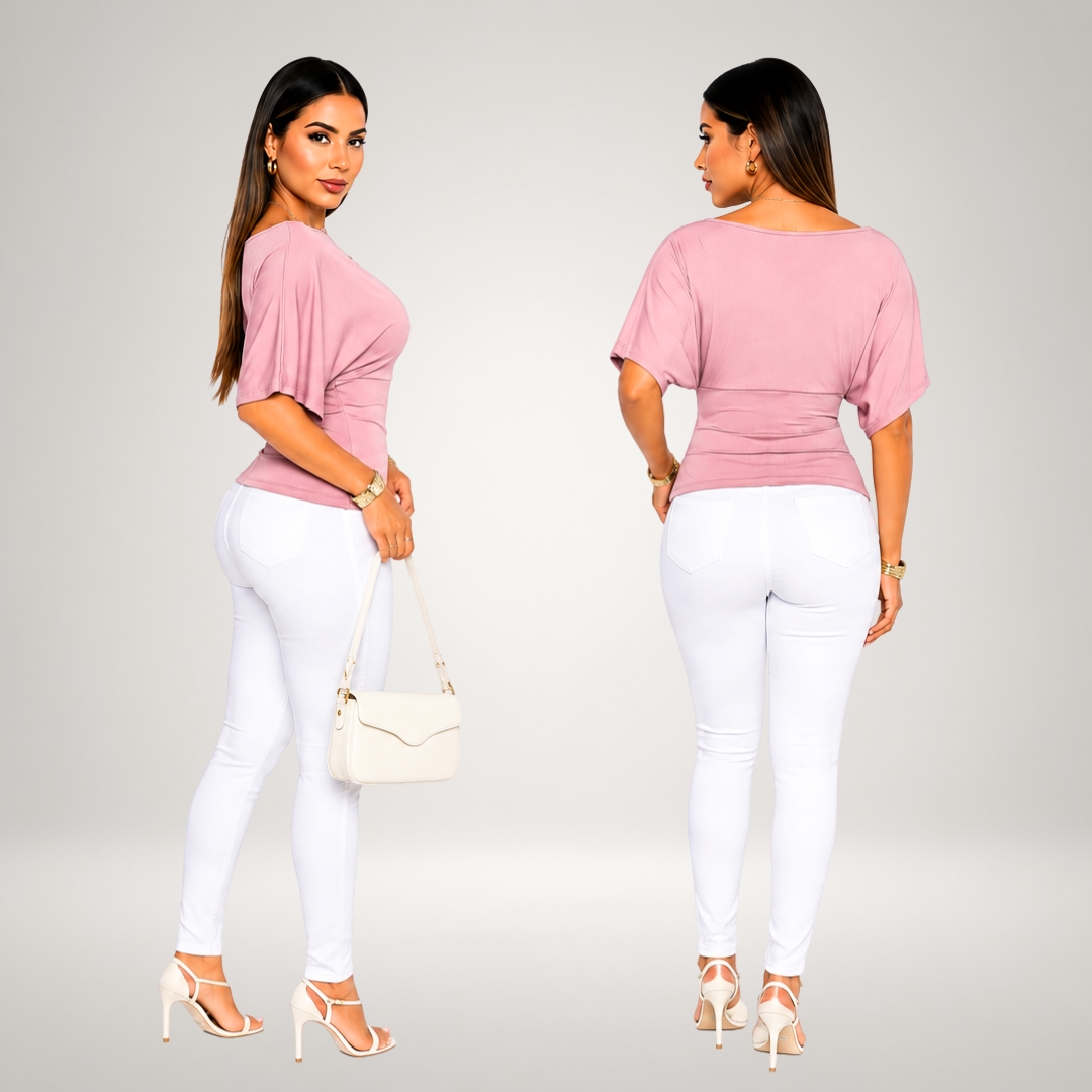 BLUSA CAMILA LOOK SOFISTICADO DOBLE SUPLEX - 3