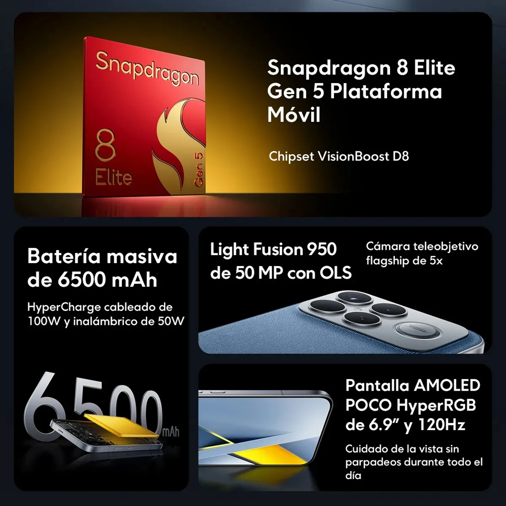 XIAOMI POCO F8 ULTRA 16GB RAM 512GB ROM COLOR NEGRO CON MICA HIDROGEL - REGISTRADO - 2