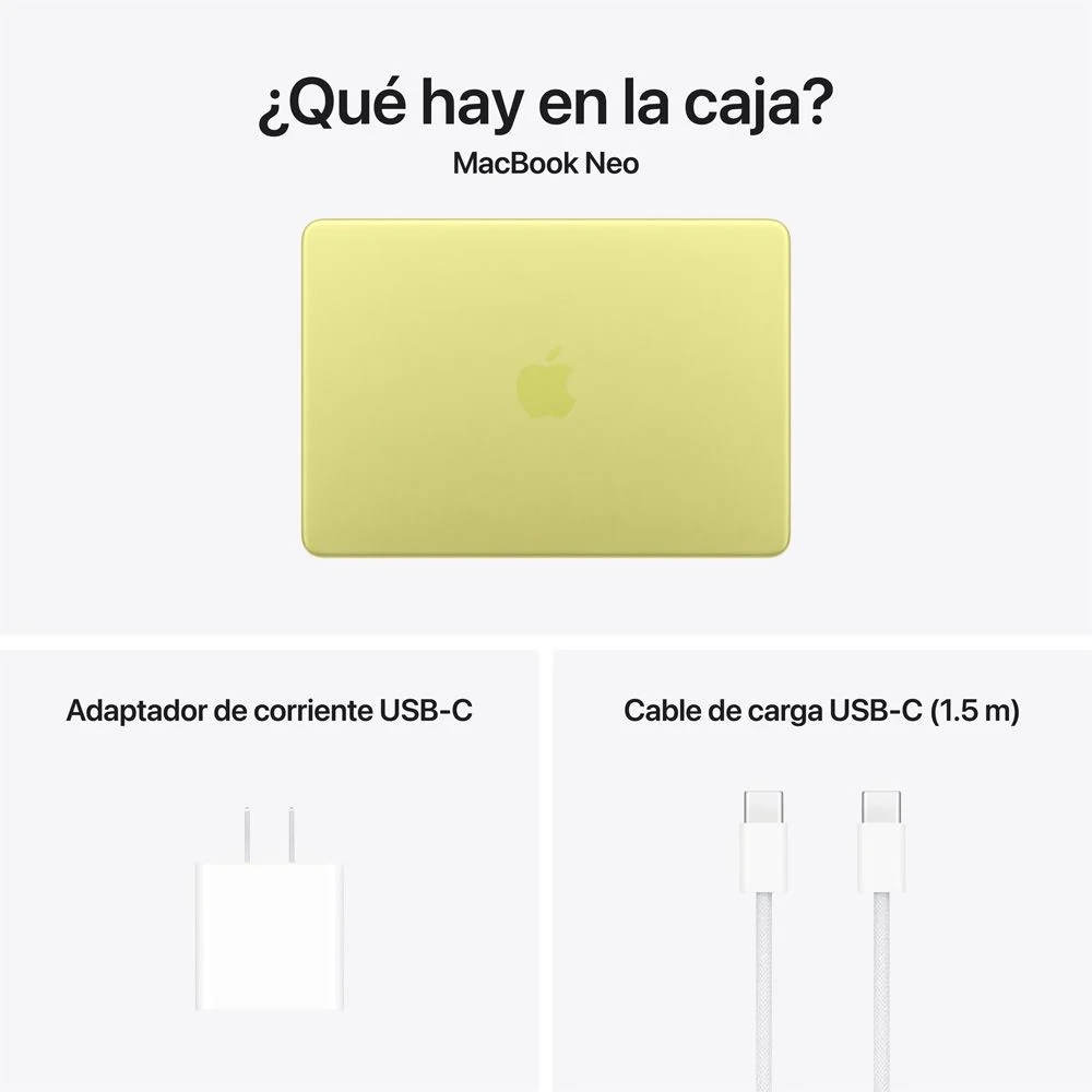 MACBOOK NEO 13” A18 PRO 8GB RAM 256GB TECLADO INGLES - AMARILLO CÍTRICO - 7