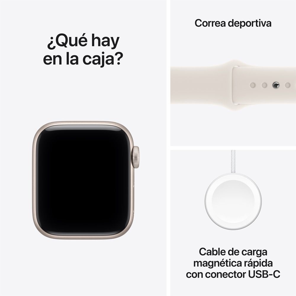 APPLE WATCH SE 3RA GEN GPS CAJA DE ALUMINIO DE 44MM SB STARLIGHT ML - 5