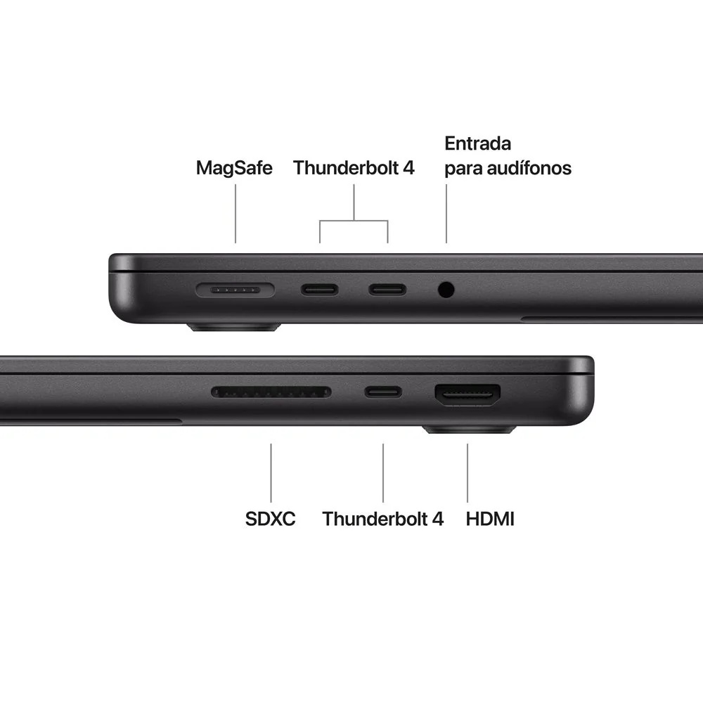 MACBOOK PRO 14″ M5 16GB RAM + 1TB SSD TECLADO INGLES - SPACE BLACK - 5