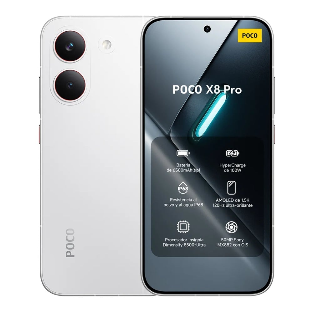 XIAOMI POCO X8 PRO 5G 12GB RAM 512GB ROM BLANCO - REGISTRADO + MICA HIDROGEL - 1