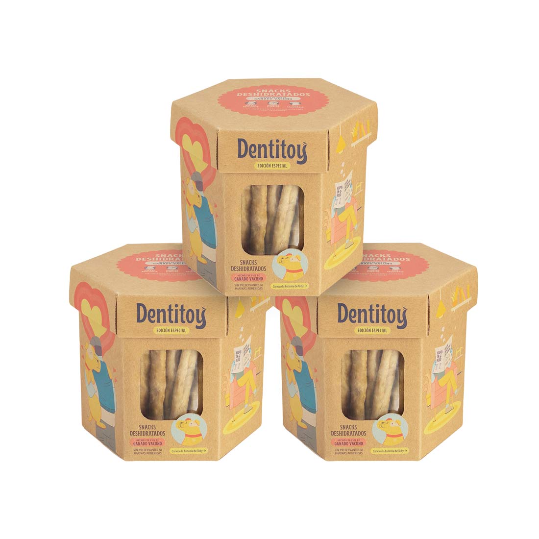 DENTIBOX DE VACUNO DENTITOY CAJA 50 UNID PACK X 3 - 1