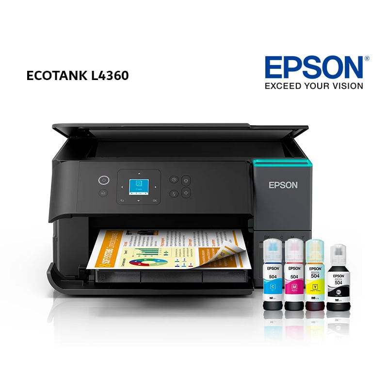 IMPRESORA EPSON MULTIFUNCIÓN 3EN1 ECOTANK L4360 DUPLEX/WI-FI - 1