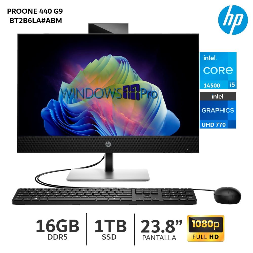 ALL-IN-ONE HP PROONE 440 G9 23.8” CORE I5-14500 / 16GB RAM / 1TB SSD – BT2B6LA#ABM - 1