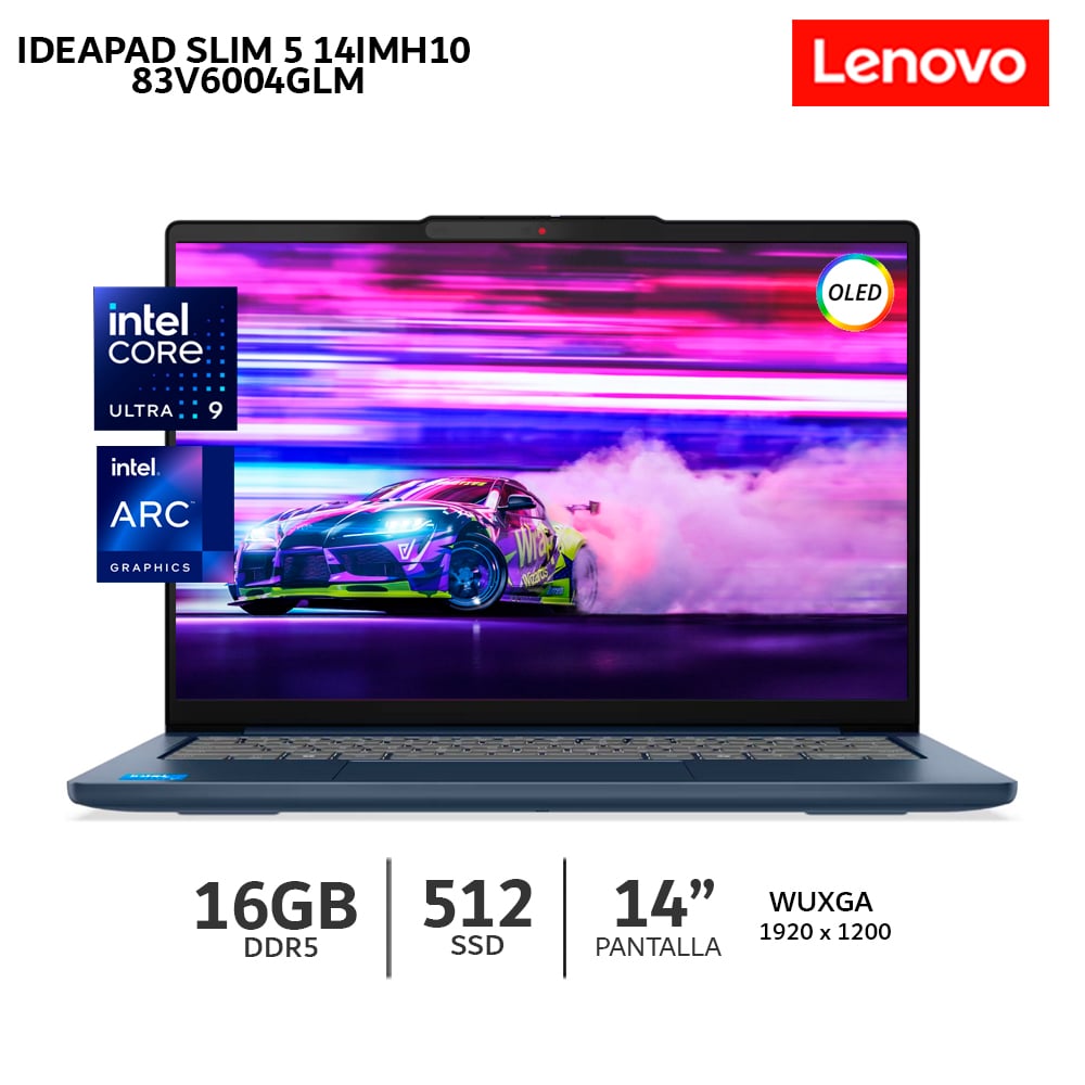 LAPTOP LENOVO IDEAPAD SLIM 5 14IMH10 ULTRA 9 185H 16GB RAM 512GB SSD OLED 14 WUXGA-83V6004GLM - 1