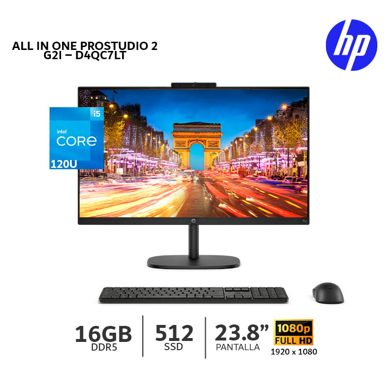 ALL IN ONE HP PROSTUDIO 2 AIO G2I CORE 5-120U 16GB RAM 512GB SSD 23.8” FHD – D4QC7LT - 1