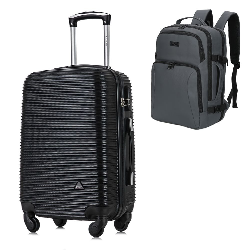 MALETA CABINERA ROYAL NEGRO Y MOCHILA PORTALAPTOP 1901 GRIS - 1