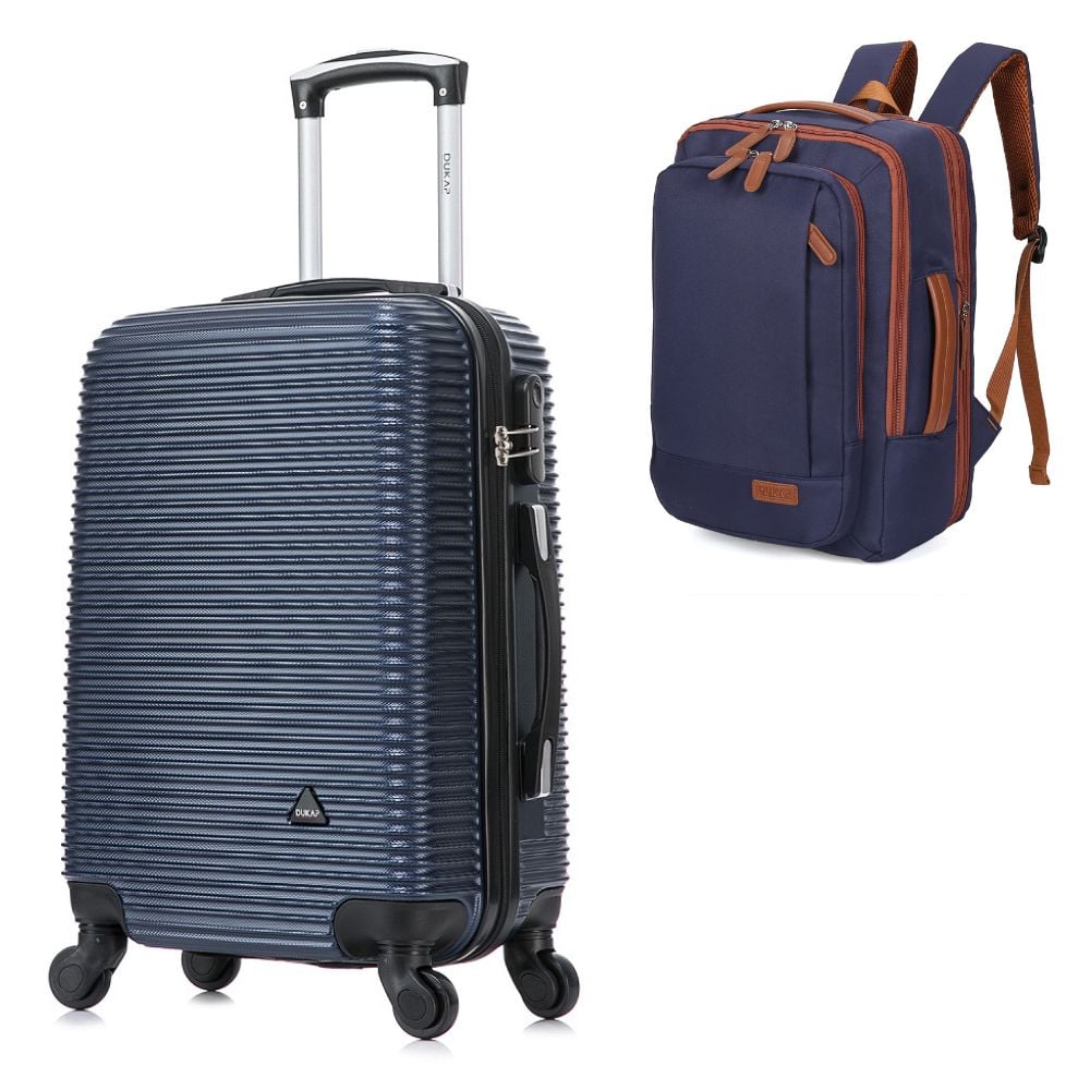 MALETA CABINERA ROYAL AZUL Y MOCHILA PORTALAPTOP X-MAX AZUL - 1