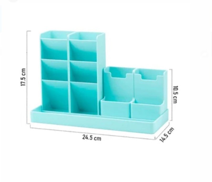 ORGANIZADOR DE ESCRITORIO- VERDE AGUA - 1