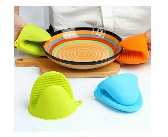 PACK X2 GUANTES PARA HORNO DE SILICONA MANOPLAS PARA COCINA - 3