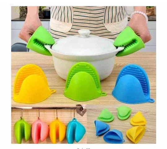 PACK X2 GUANTES PARA HORNO DE SILICONA MANOPLAS PARA COCINA - 4