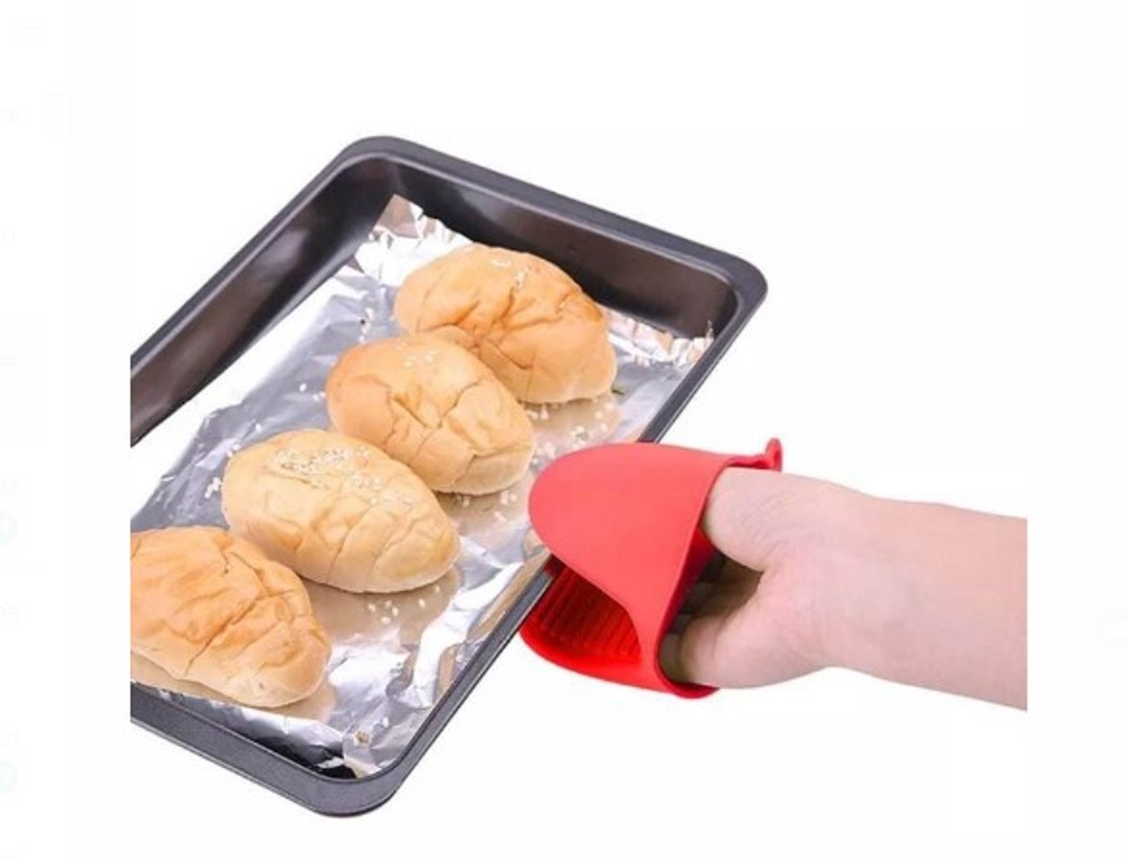 PACK X2 GUANTES PARA HORNO DE SILICONA MANOPLAS PARA COCINA - 5