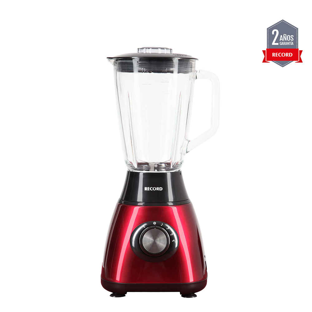 LICUADORA RECORD INOX 1.5L 4VEL ROJO - 1