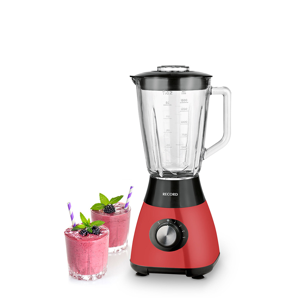 LICUADORA RECORD INOX 1.5L 4VEL ROJO - 4