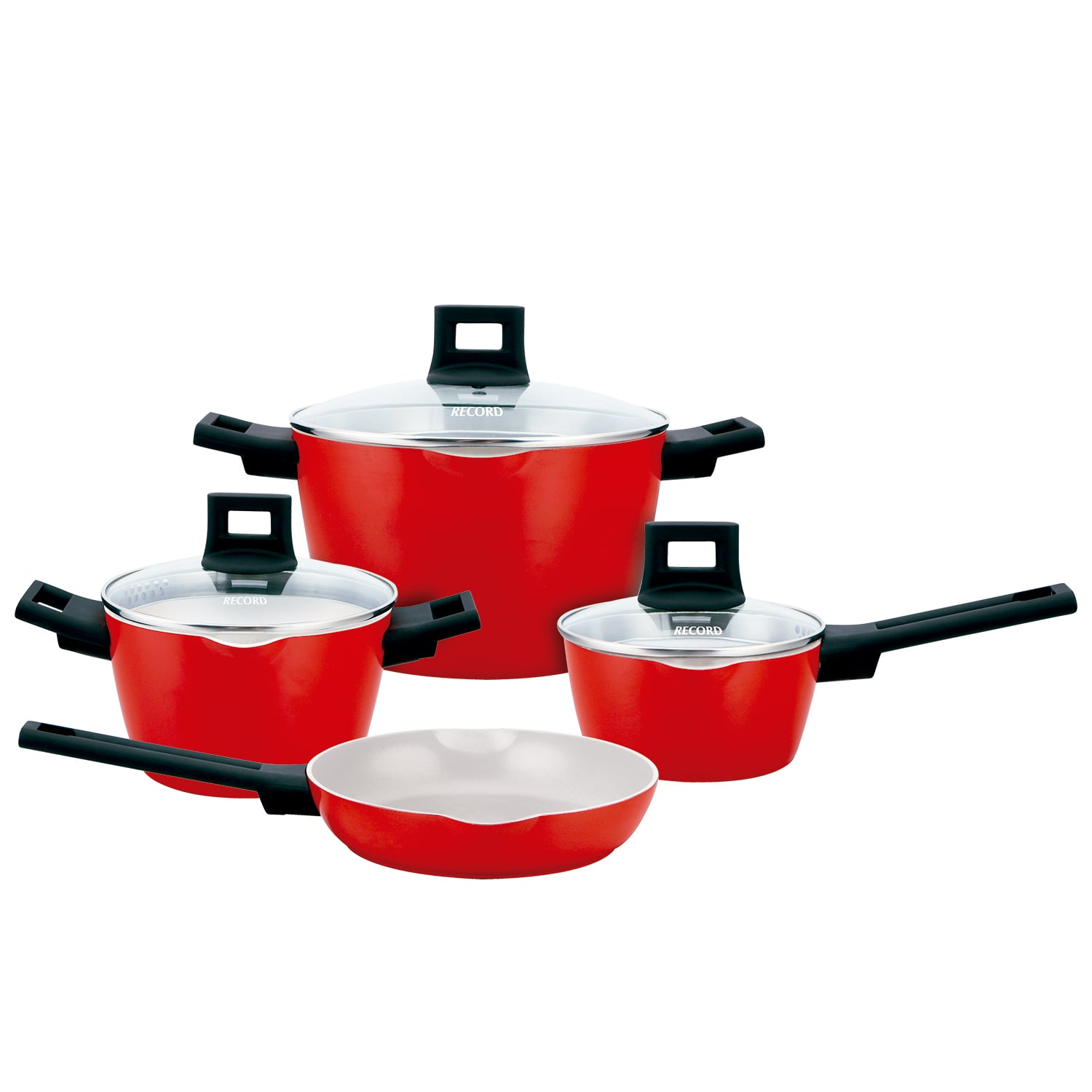 JUEGO DE OLLAS NISQA CERÁMICO ROJO 7 PIEZAS - 1