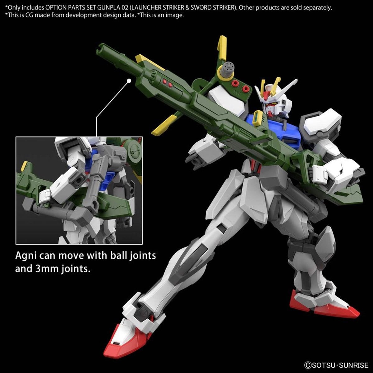 BANDAI MODEL KITS ORIGINAL 02 OPT PARTS SET GUNPLA STRIKER/SWORD (MAQUETAS) - 2