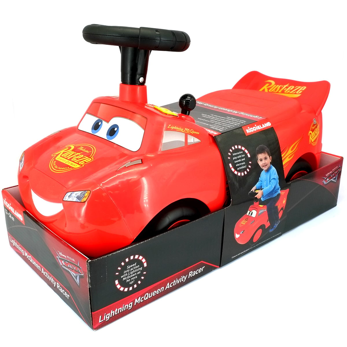 CORREPASILLOS CARRITO MONTABLE PARA NIÑOS DE RAYO MCQUEEN TURBO A TODO GAS - 2