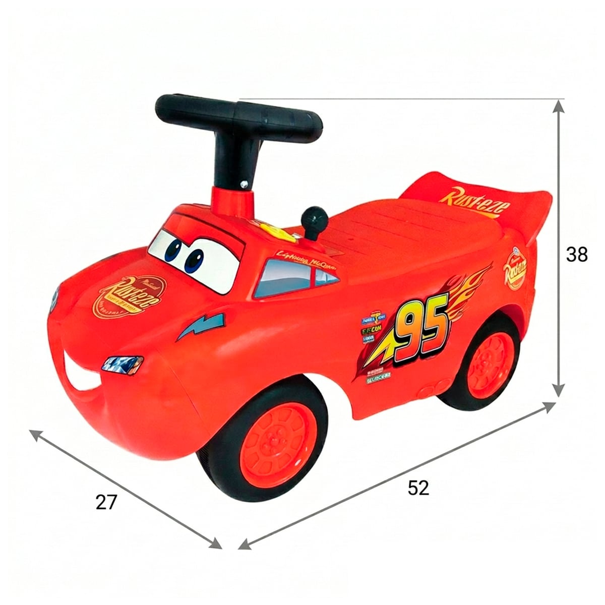 CORREPASILLOS CARRITO MONTABLE PARA NIÑOS DE RAYO MCQUEEN TURBO A TODO GAS - 3