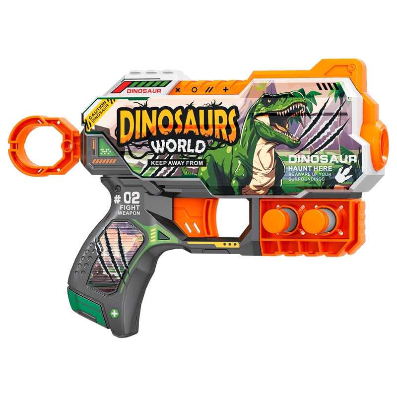 PISTOLA DE JUGUETE DE 6 DARDOS-DINOSAURS WORLD CON 24 DARDOS DE REGALO - 2