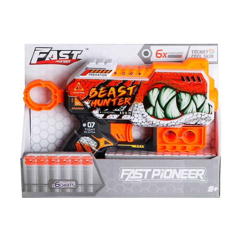 PISTOLA DE JUGUETE DE 6 DARDOS-BEAST HUNTER CON 24 DARDOS DE REGALO - 3