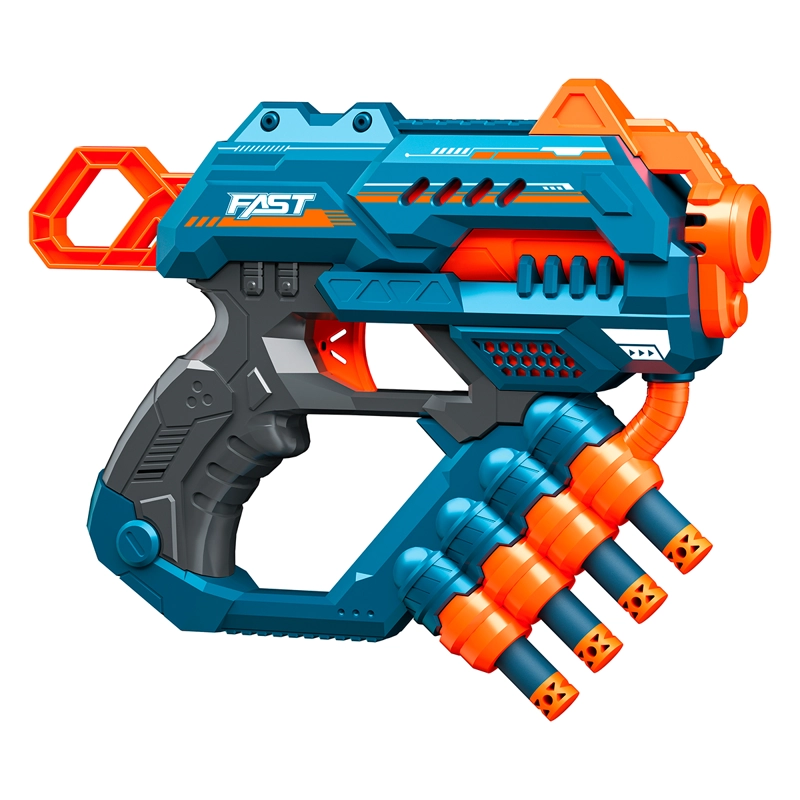 PISTOLA DE JUGUETE DE 8 DARDOS-AZUL CON 24 DARDOS DE REGALO - 2