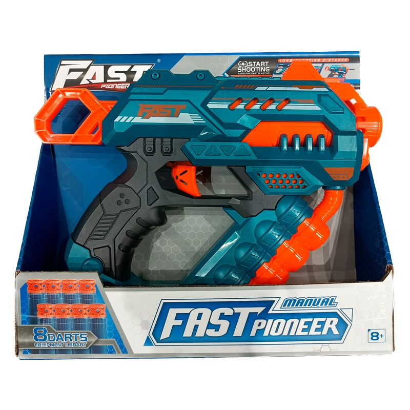 PISTOLA DE JUGUETE DE 8 DARDOS-AZUL CON 24 DARDOS DE REGALO - 3