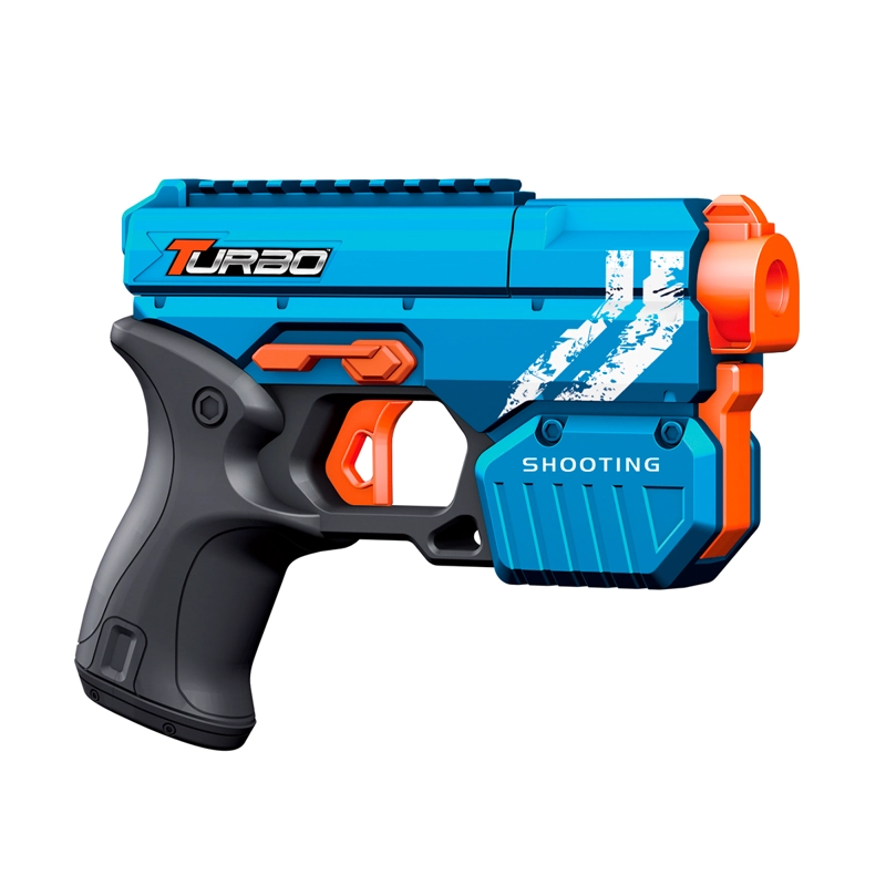 PISTOLA DE JUGUETE 12 DARDOS RUEDA GIRATORIA TURBO CON 24 DARDOS DE REGALO - 2