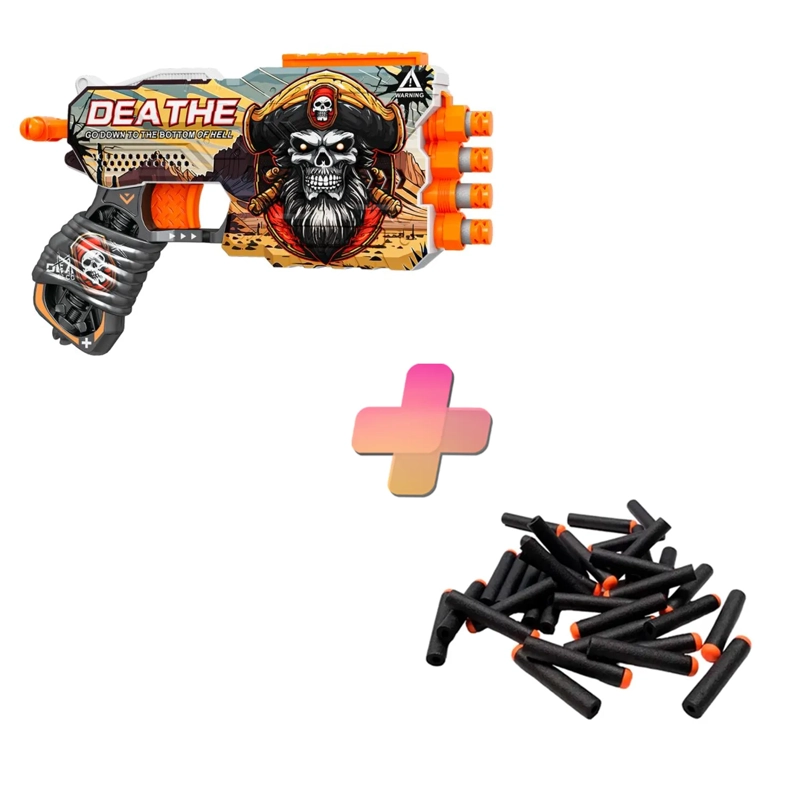 PISTOLA DE JUGUETE DE 12 DARDOS-DEATHE CON 24 DARDOS DE REGALO - 1