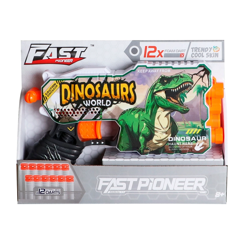 PISTOLA DE JUGUETE DE 12 DARDOS-DINOSAURS WORLD CON 24 DARDOS DE REGALO - 3