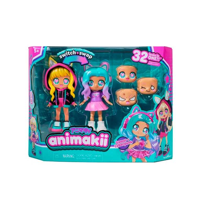 MUÑECA ANIMAKII KAWAII SET CYBERPUNK + GAMER - 3