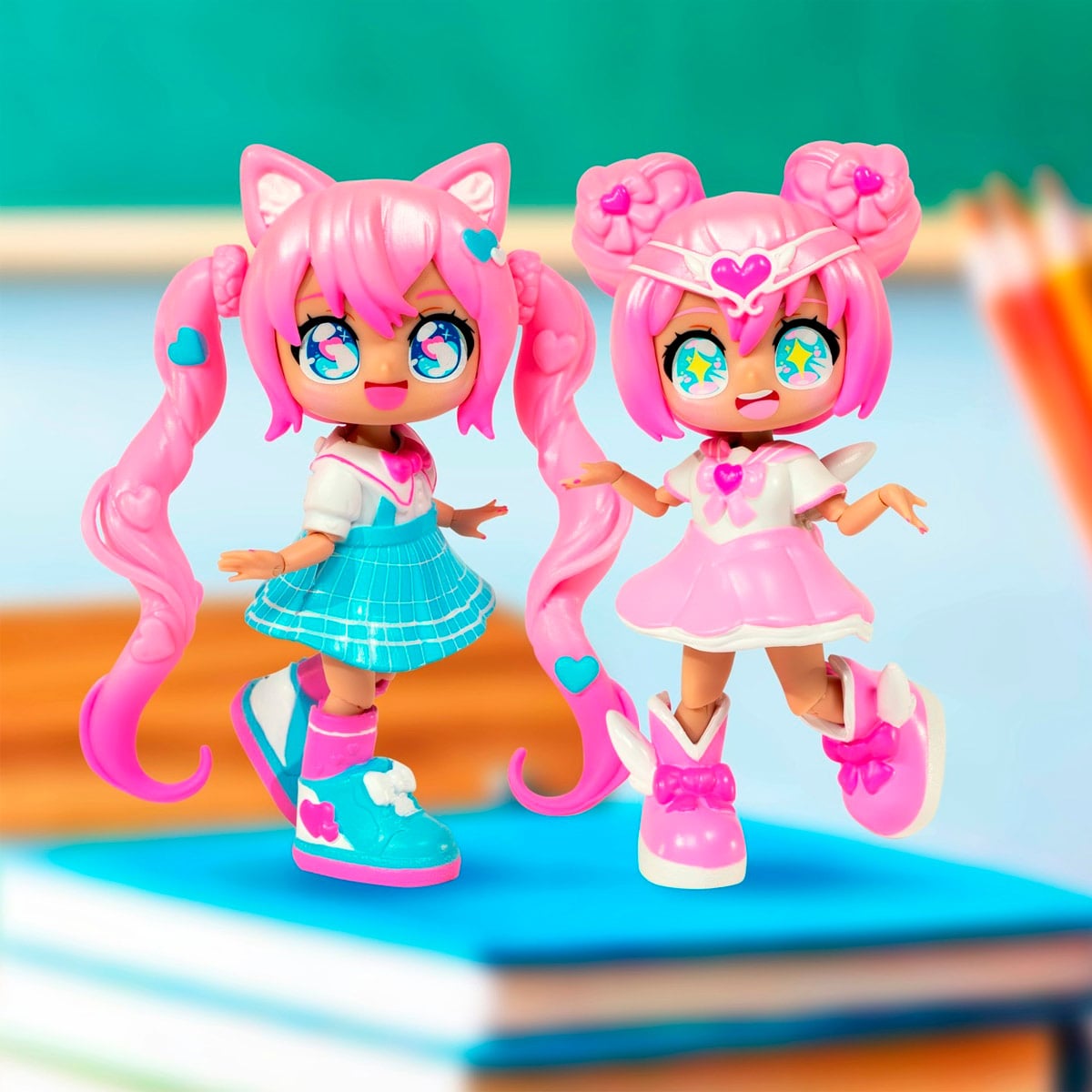 MUÑECA ANIMAKII KAWAII SET MAGICAL GIRL + SCHOOL GIRL - 2