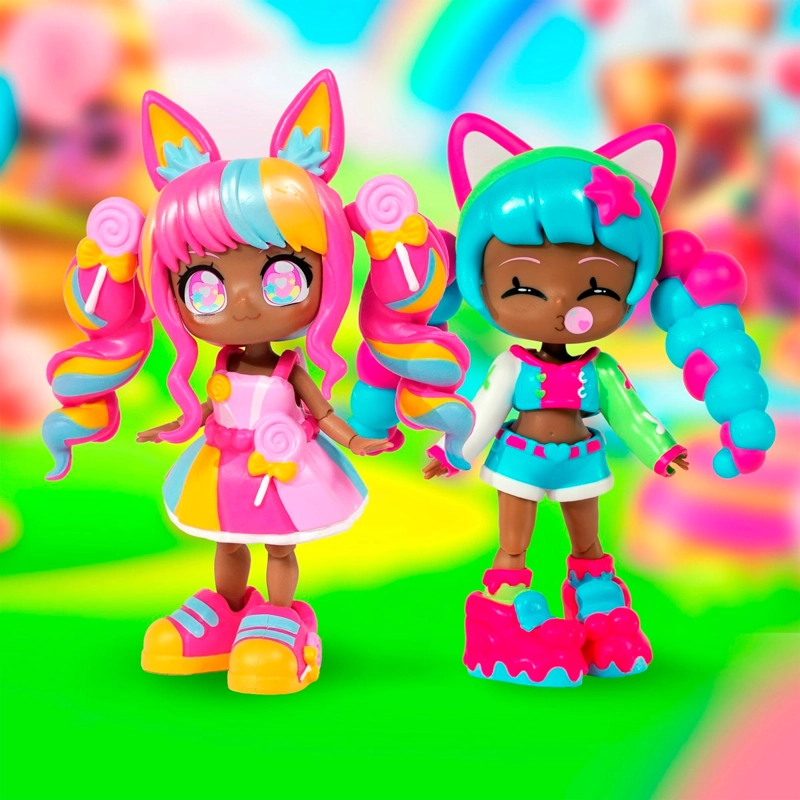 MUÑECA ANIMAKII SUPER KAWAII SET DOBLE LOLLYPOP & BUBBLEGUM - 2