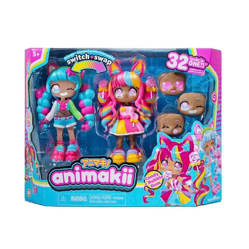 MUÑECA ANIMAKII SUPER KAWAII SET DOBLE LOLLYPOP & BUBBLEGUM - 3