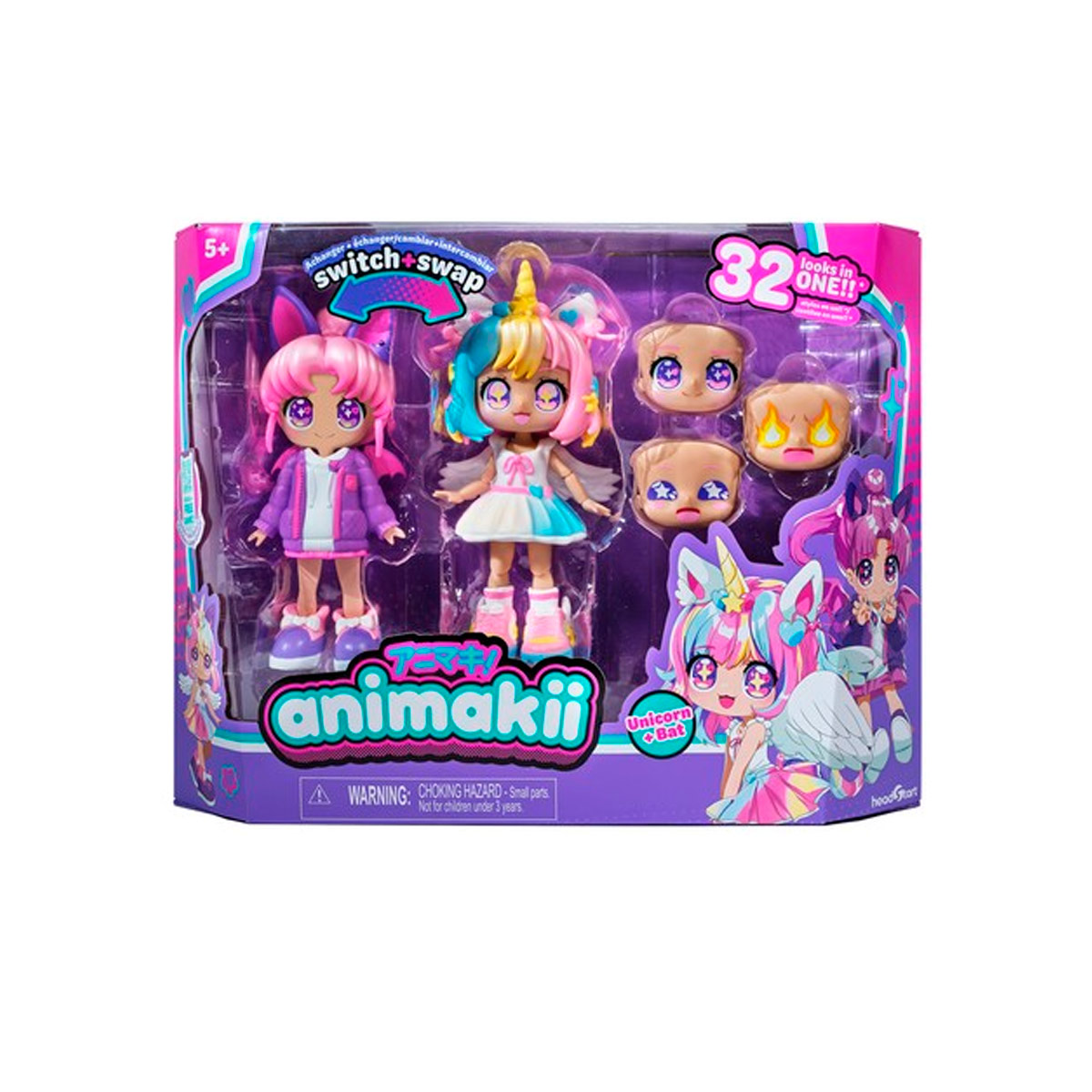 MUÑECA ANIMAKII KAWAII SET UNICORNIO + MURCIÉLAGO - 3
