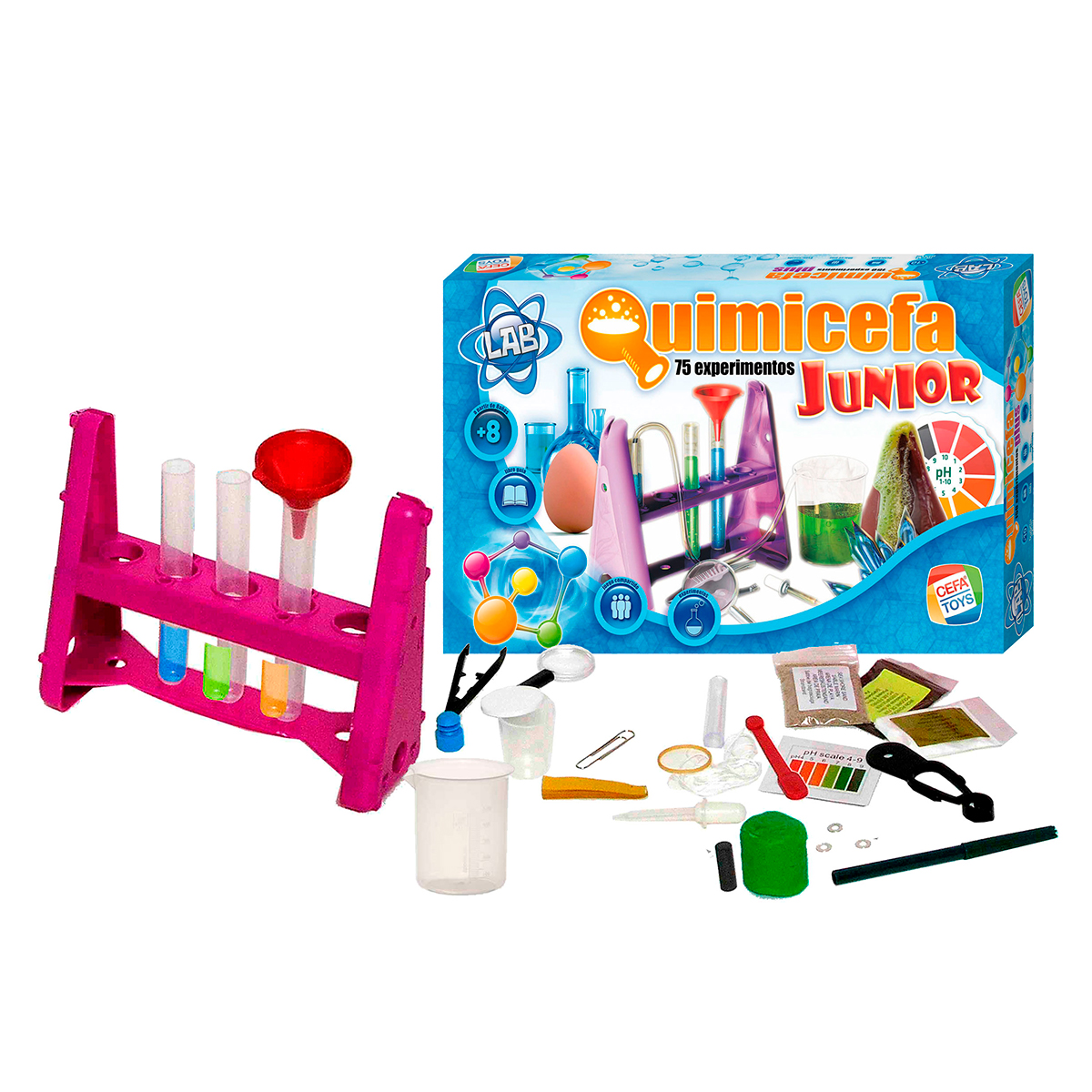KIT DE CIENCIAS Y EXPERIMENTOS QUIMICEFA JR - 1