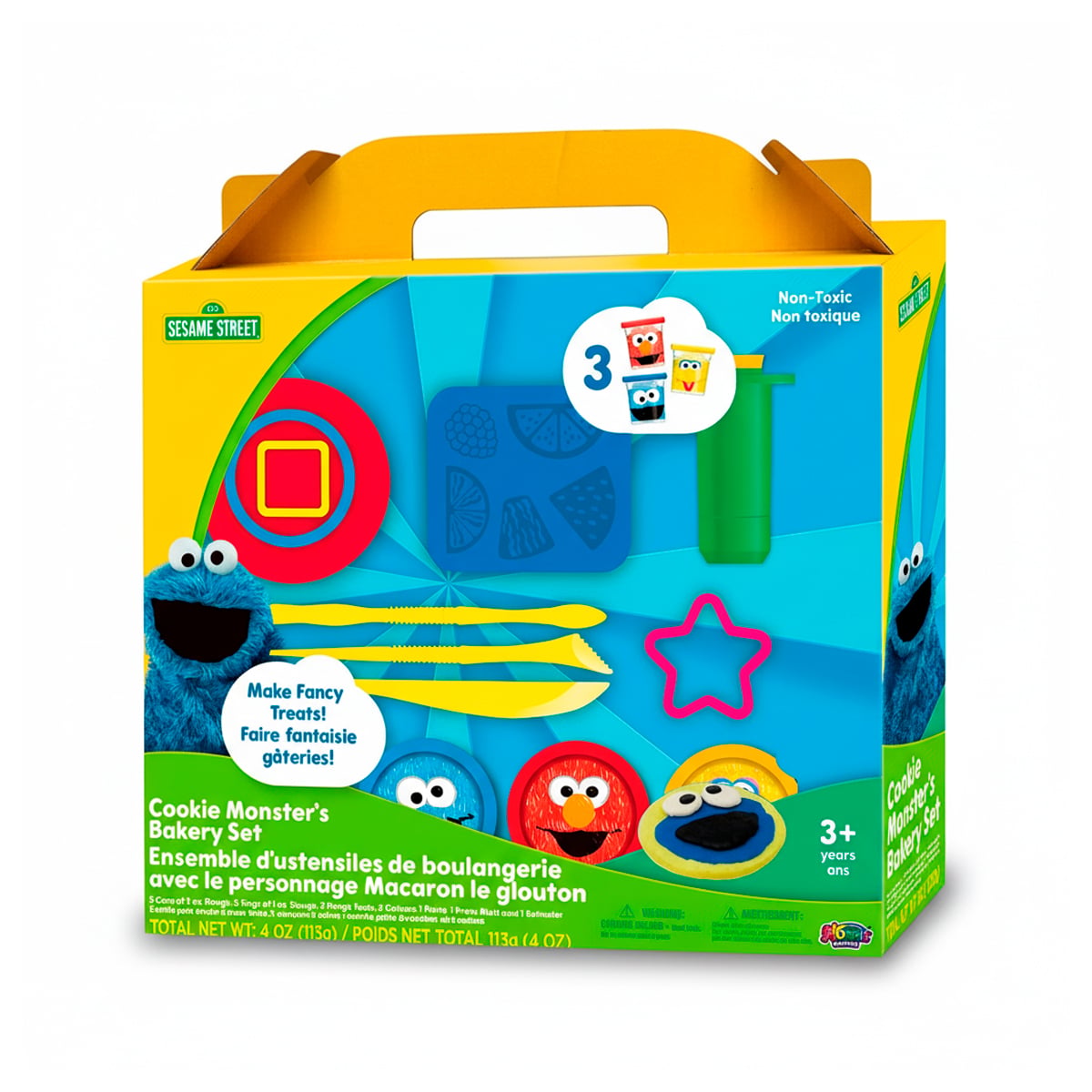 PLASTILINAS DE PLAZA SESAMO PASTELERIA MONSTRUO COME GALLETAS - 1